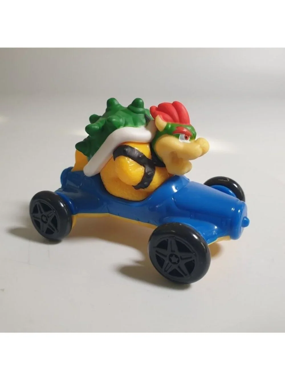 Super Mario Kart Bowser McDonalds 2022 Toy Collectible Blue Car With Stickers